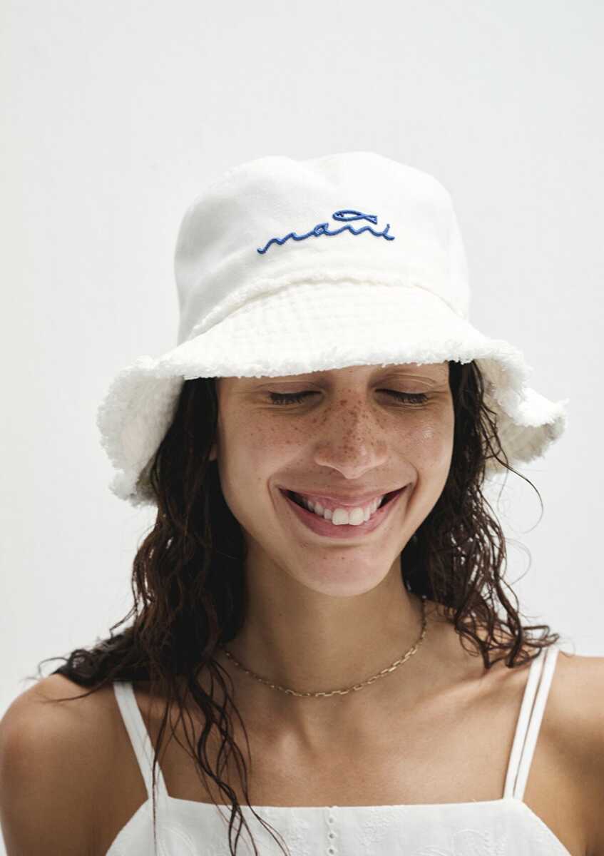 Mavi Beyaz Bucket Kadın Şapka 1913102-620