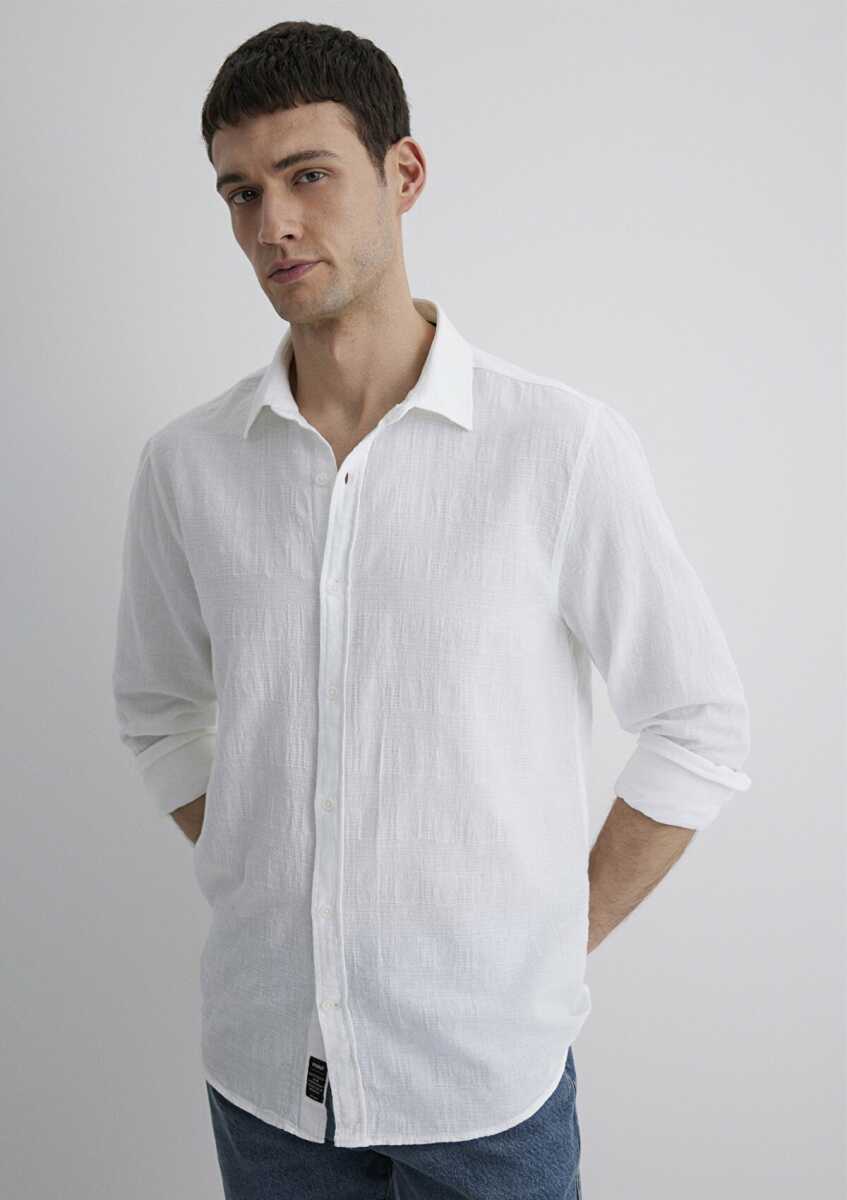 Mavi Beyaz Erkek Gömlek 0211548-70057 (1)