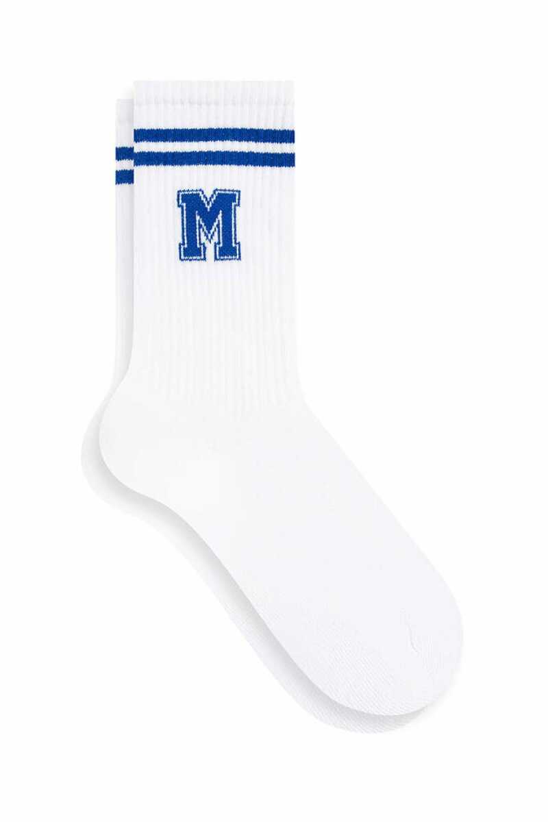 Mavi Beyaz Erkek Soket Çorap 0911108-620 - Mavi