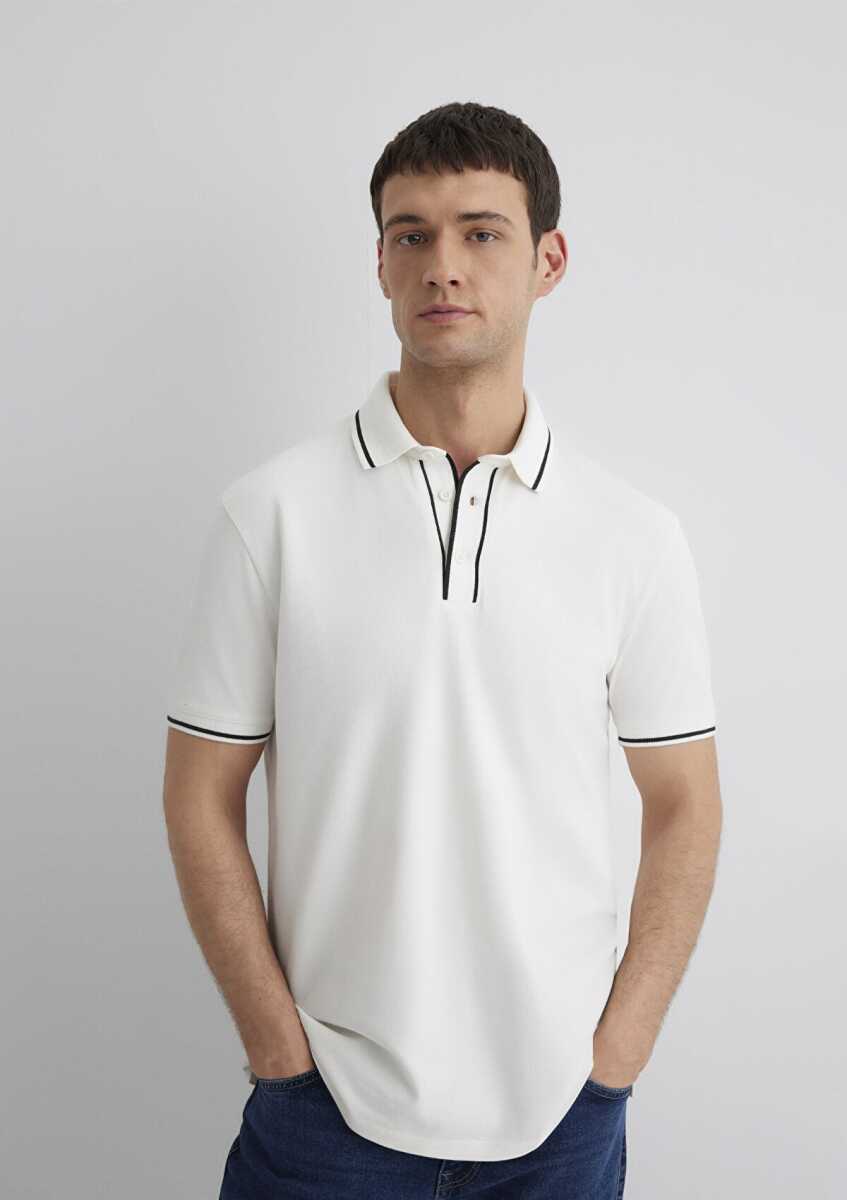 Mavi Beyaz Polo Erkek Tişört 0612648-70057 - 1