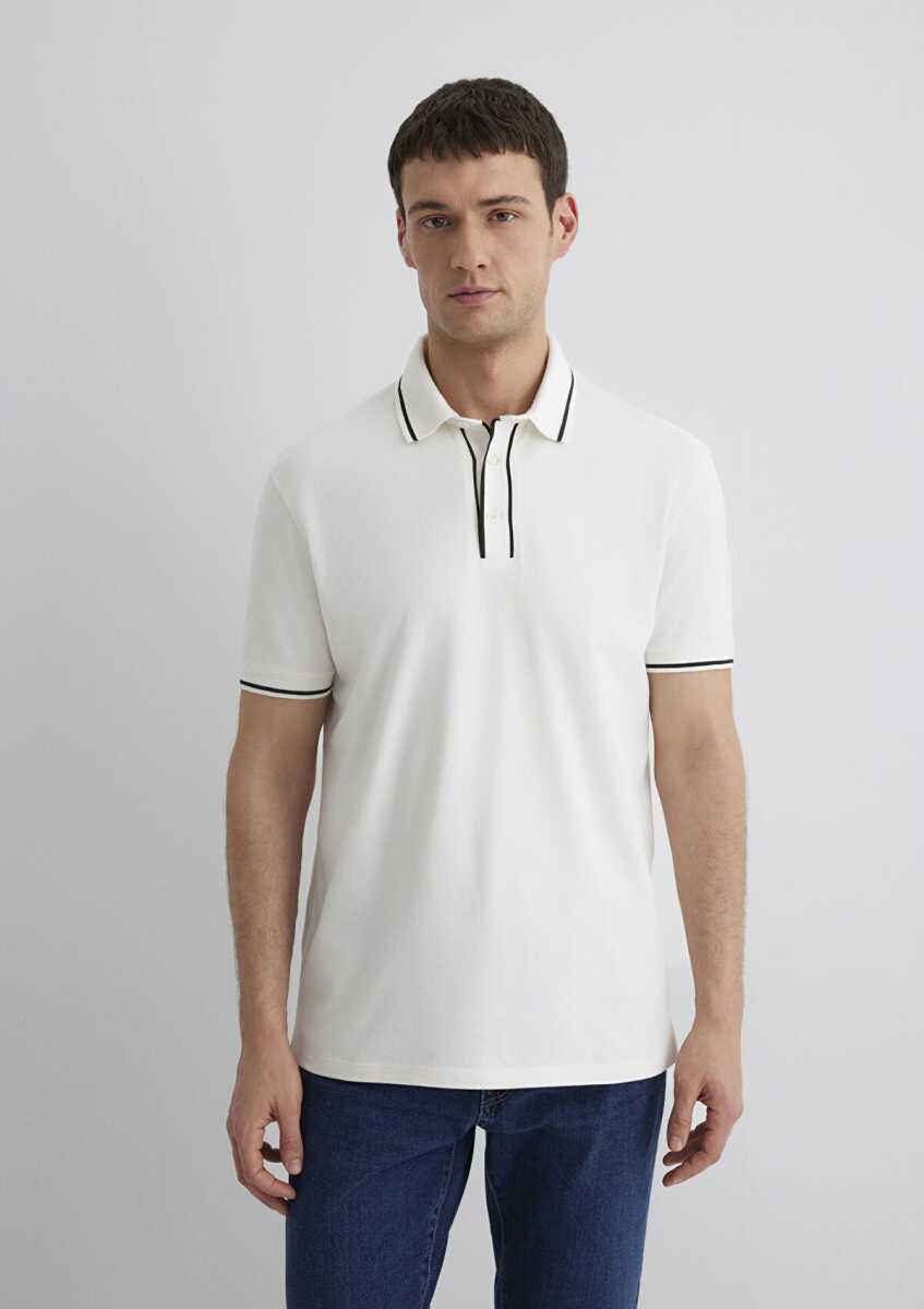 Mavi Beyaz Polo Erkek Tişört 0612648-70057 - 5