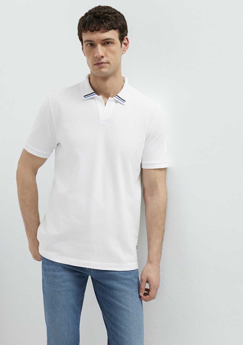 Mavi Beyaz Regular Fit Erkek Polo Tişört 0613368-620 - 2