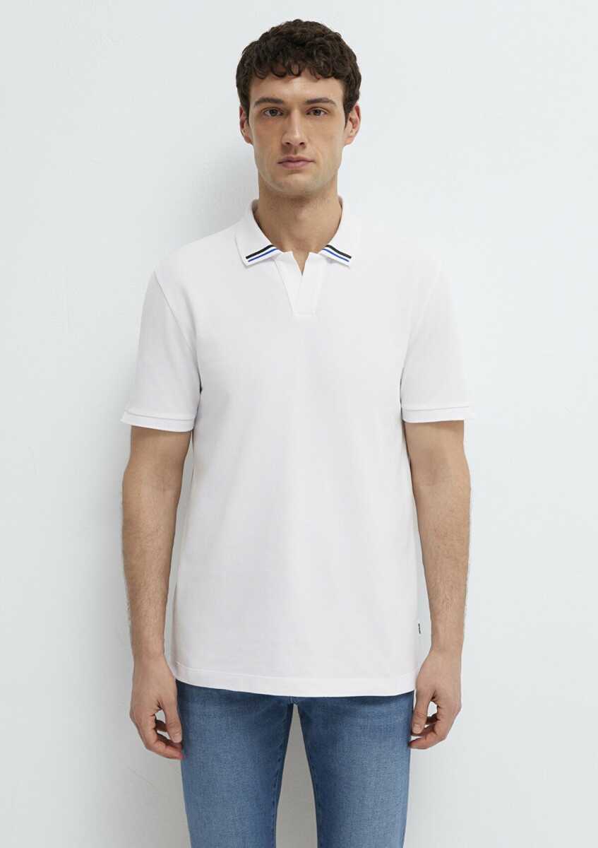Mavi Beyaz Regular Fit Erkek Polo Tişört 0613368-620 - 3
