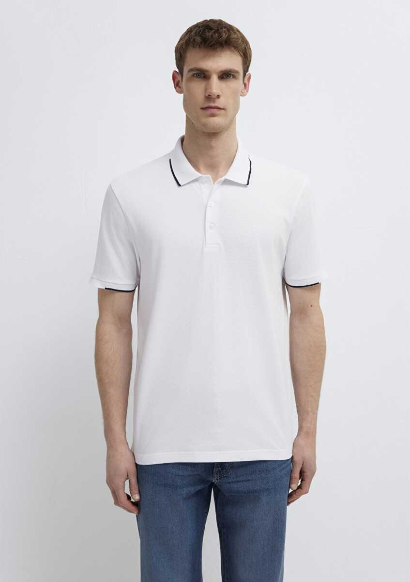Mavi Beyaz Regular Fit Erkek Polo Tişört0613272-620 - 3