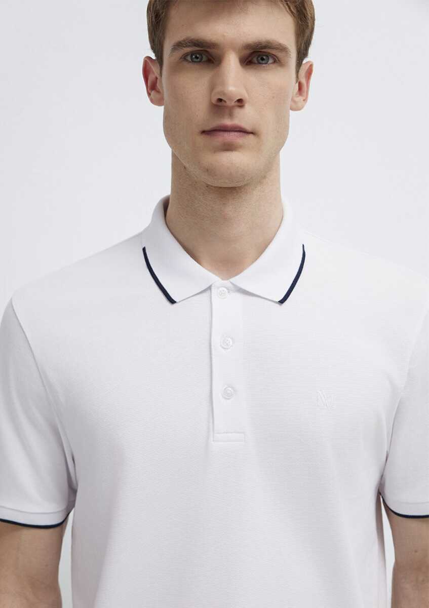Mavi Beyaz Regular Fit Erkek Polo Tişört0613272-620 - 6