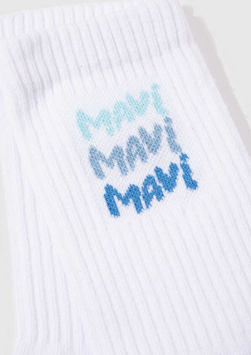 Mavi Beyaz Soket Kadın Çorap 1912415-620 - Mavi (1)