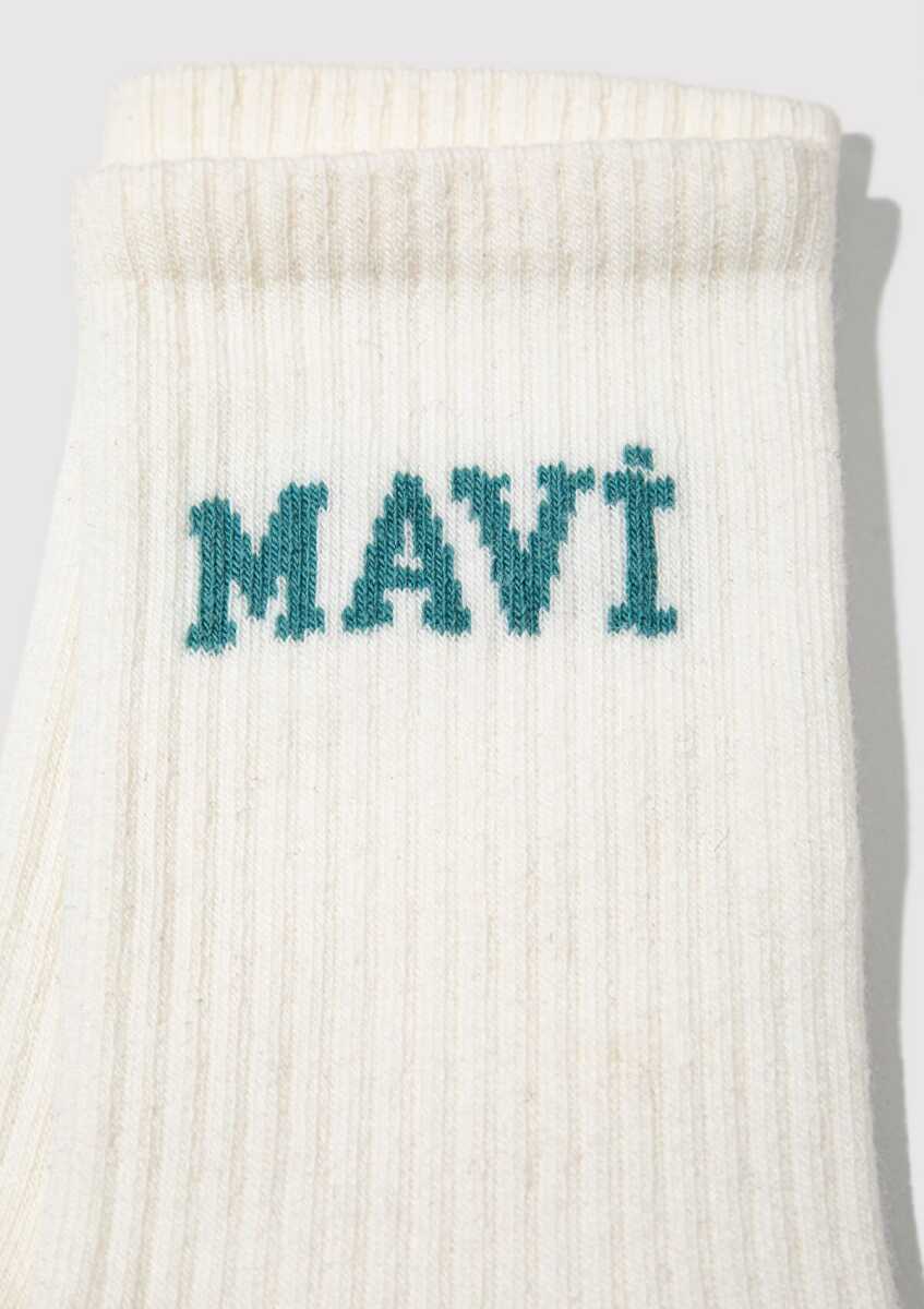 Mavi Beyaz Soket Kadın Çorap 1912726-21649 - Mavi (1)