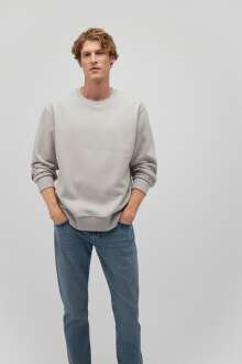 Mavi Bisiklet Yaka Açık Gri Erkek Sweat 0S10276-81582 