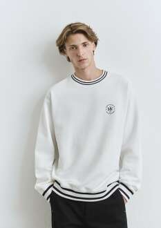 Mavi Bisiklet Yaka Beyaz Erkek Sweat 0S10378-70057