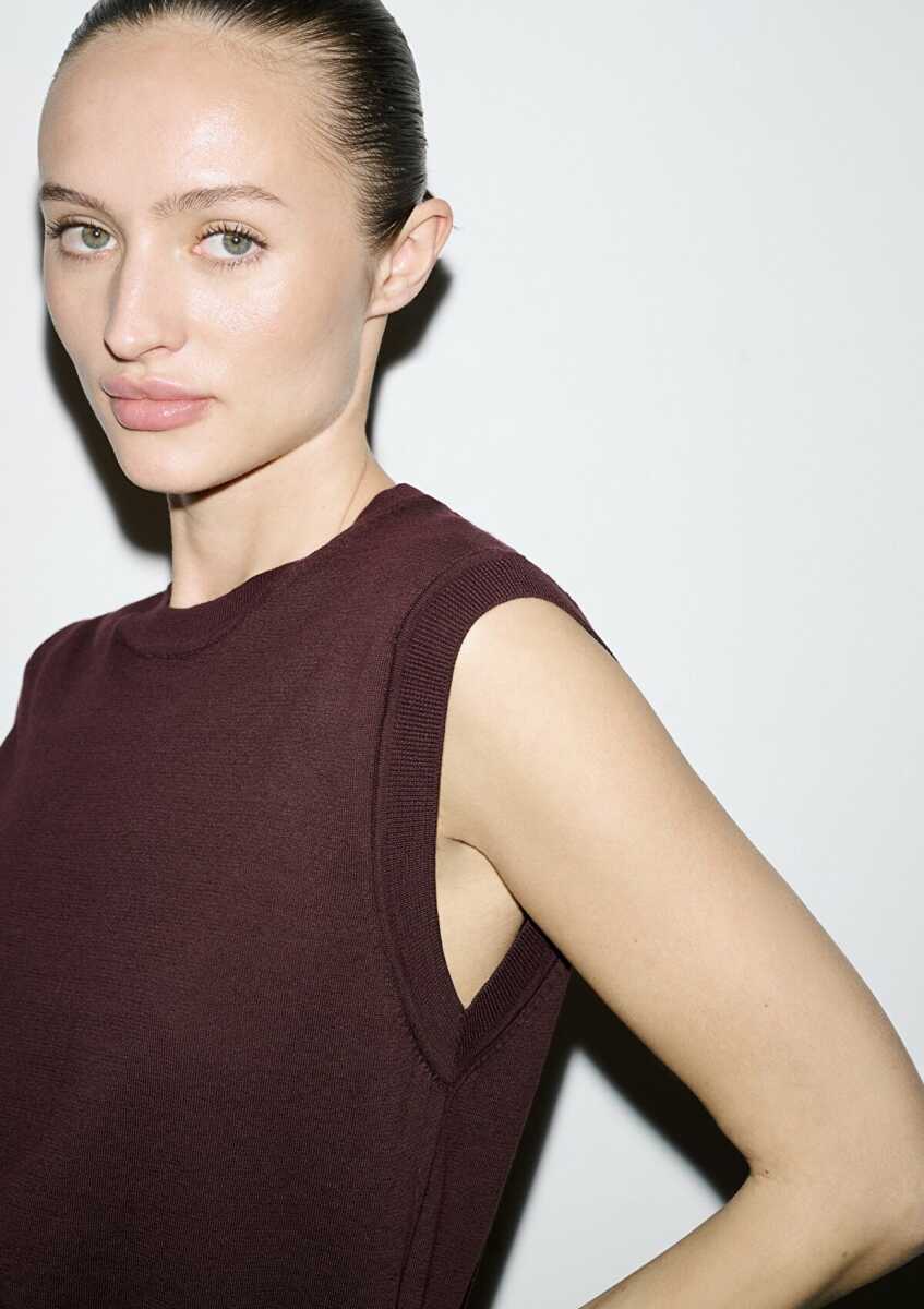 Mavi Bisiklet Yaka Bordo Triko Kadın Süveter 1710866-70223 (1)