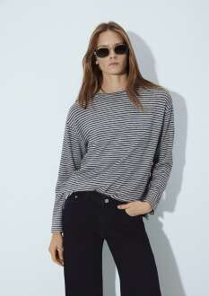 Mavi Bisiklet Yaka Çizgili Regular Fit Kadın Sweat 1613600-85407
