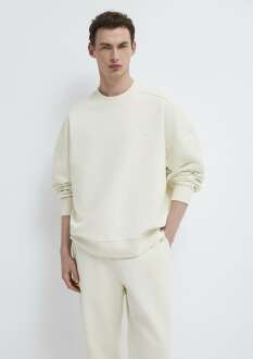 Mavi Bisiklet Yaka Ekru Boxy Fit Erkek Sweatshirt 0S10550-71610 