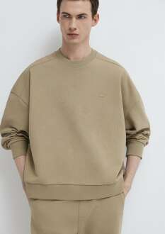 Mavi Bisiklet Yaka Kahverengi Boxy Fit Erkek Sweatshirt  0S10550-70362 