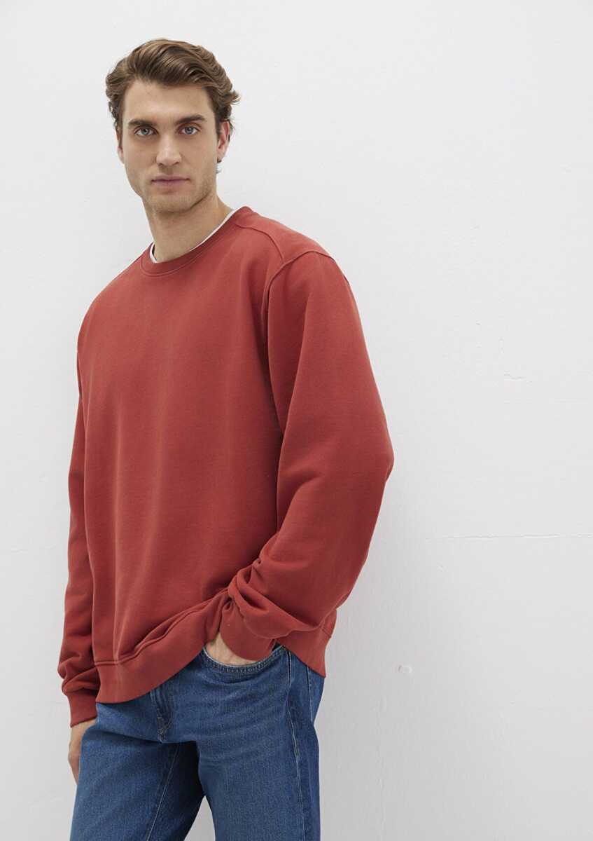 Mavi Bisiklet Yaka Kırmızı Loose Fit Erkek Sweat 0S10482-70457 - Mavi