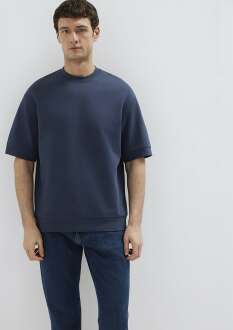 Mavi Bisiklet Yaka Lacivert Loose Fit Erkek Tişört 0611614-70490 