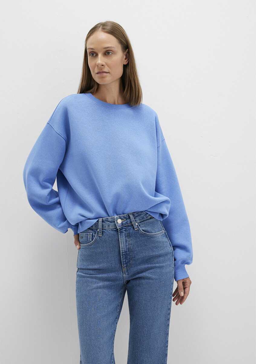 Mavi Bisiklet Yaka Loose Fit Mavi Basic Kadın Sweat 1610198-70790 - 1