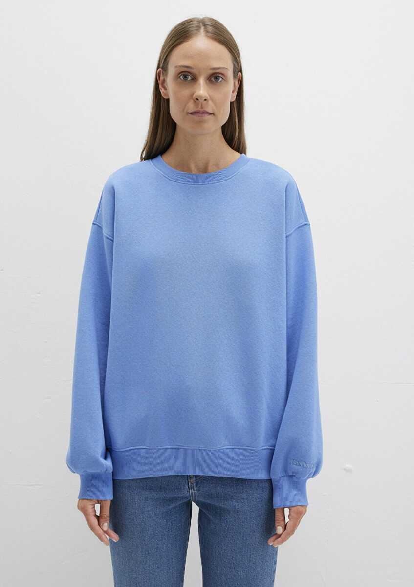 Mavi Bisiklet Yaka Loose Fit Mavi Basic Kadın Sweat 1610198-70790 - 3