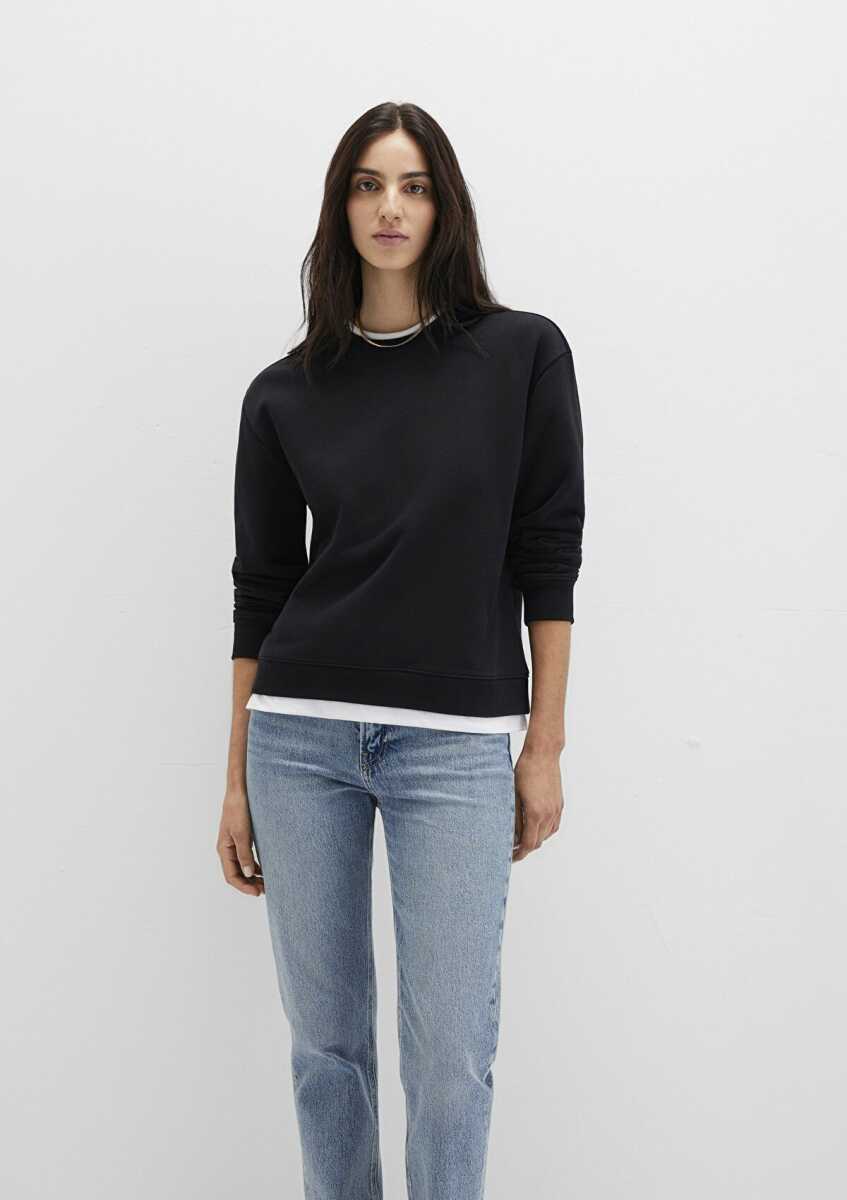Mavi Bisiklet Yaka Loose Fit Siyah Kadın Sweat 1S10435-900 - 2
