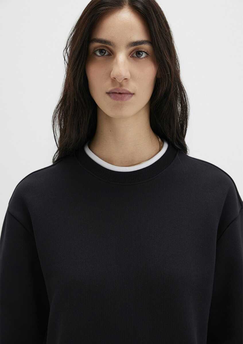 Mavi Bisiklet Yaka Loose Fit Siyah Kadın Sweat 1S10435-900 - 5