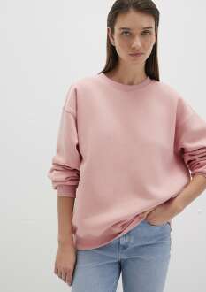 Mavi Bisiklet Yaka Pembe Loose Fit Kadın Sweat 1610198-91003