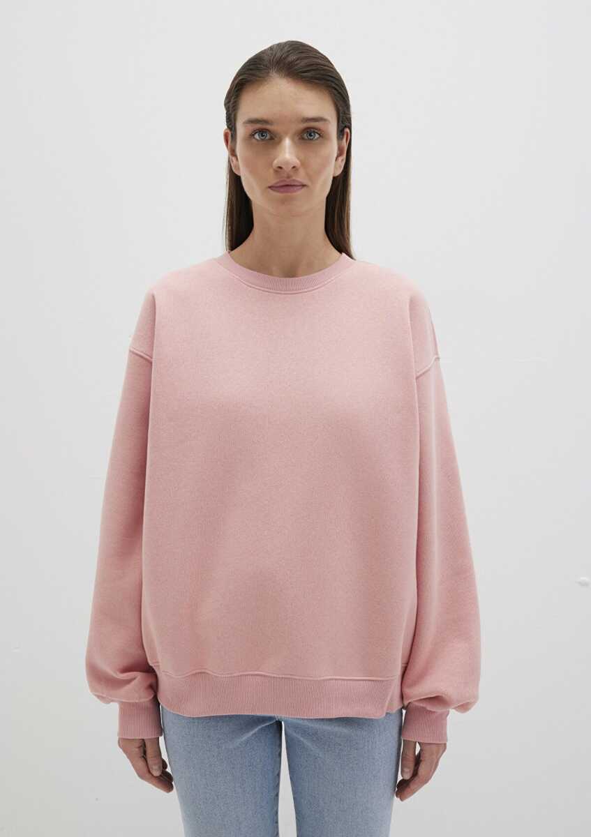 Mavi Bisiklet Yaka Pembe Loose Fit Kadın Sweat 1610198-91003 - 3
