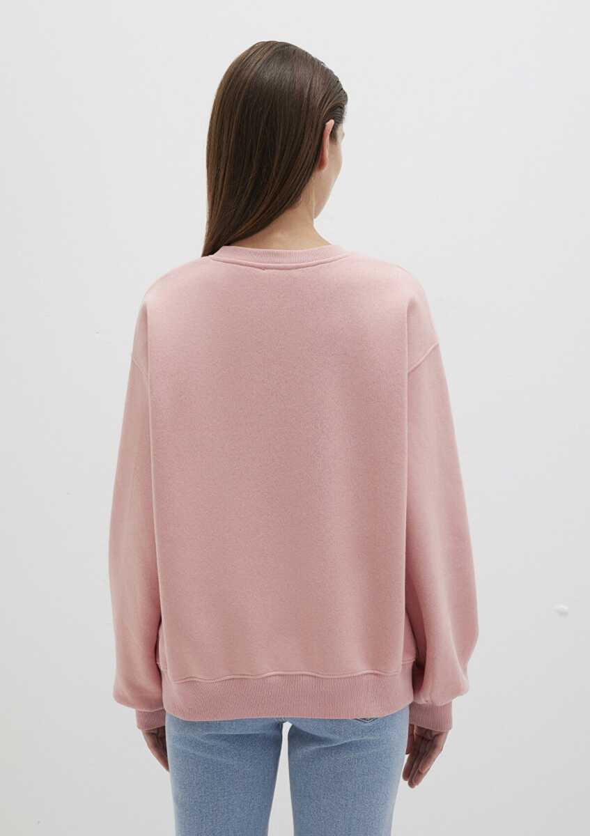 Mavi Bisiklet Yaka Pembe Loose Fit Kadın Sweat 1610198-91003 - 4