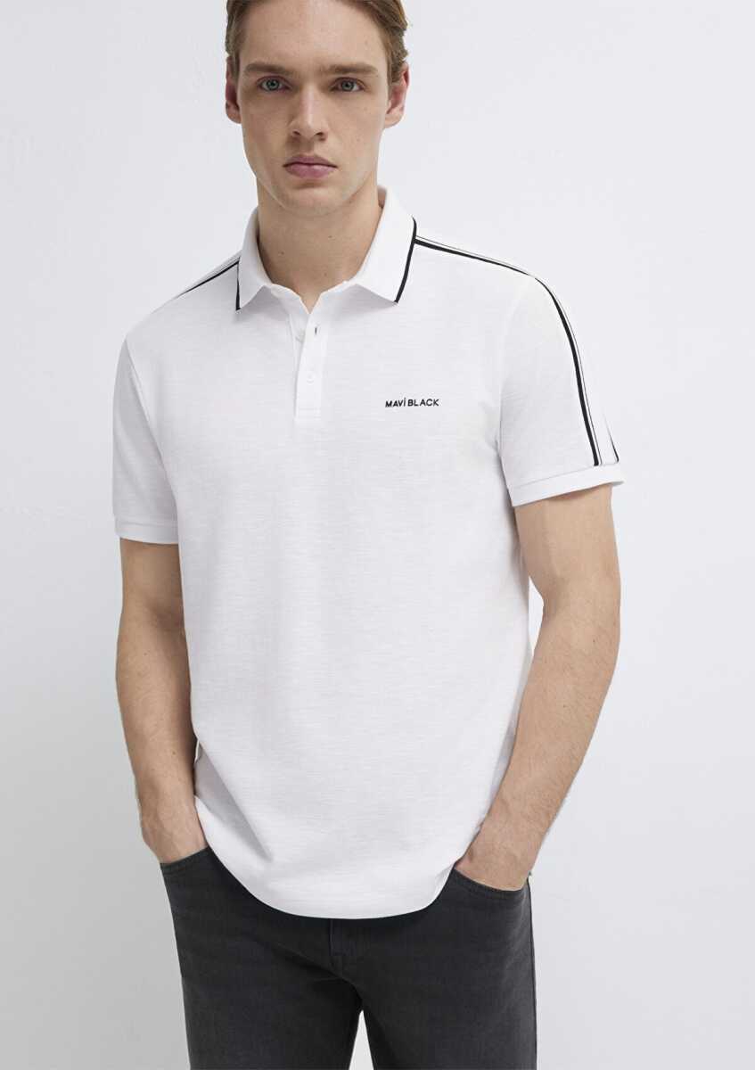 Mavi Black Beyaz Regular Fit Erkek Polo Tişört 0611838-620 - 2