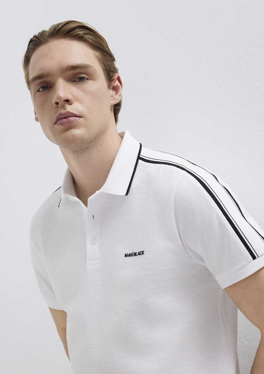 Mavi Black Beyaz Regular Fit Erkek Polo Tişört 0611838-620 - 3