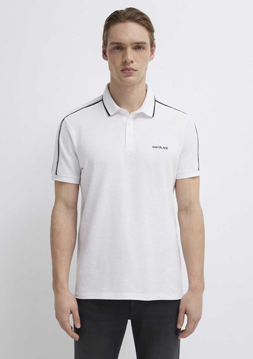 Mavi Black Beyaz Regular Fit Erkek Polo Tişört 0611838-620 - 4