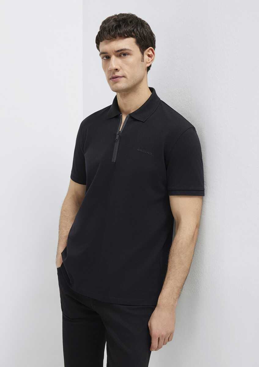 Mavi Black Fermuarlı Siyah Regular Fit Erkek Polo Tişört 0613137-900 - 2