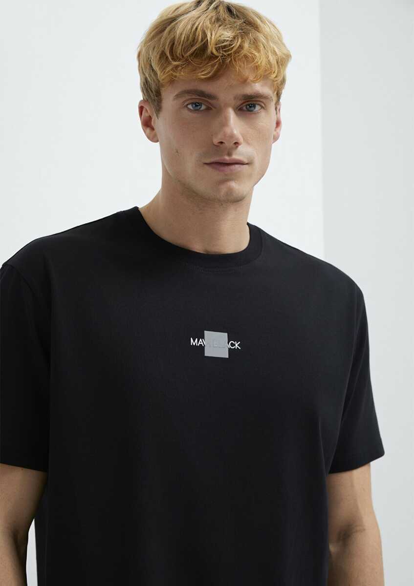Mavi Black Reflektörlü Siyah Loose Fit Erkek Tişört 0613132-900 - Mavi
