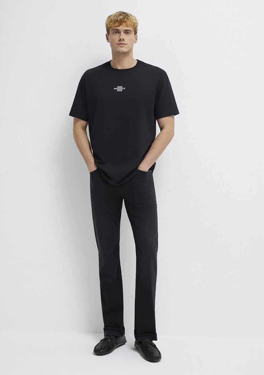 Mavi Black Reflektörlü Siyah Loose Fit Erkek Tişört 0613132-900 - Mavi (1)