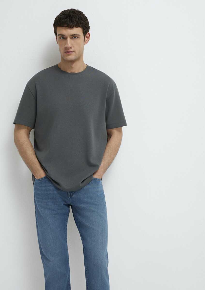 Mavi Black Siyah Gri Loose Fit Erkek Tişört 0612731-70088