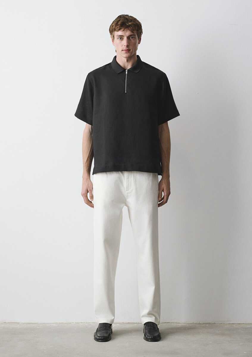 Mavi Black Siyah Loose Fit Erkek Keten Gömlek 0211964-900 - 3