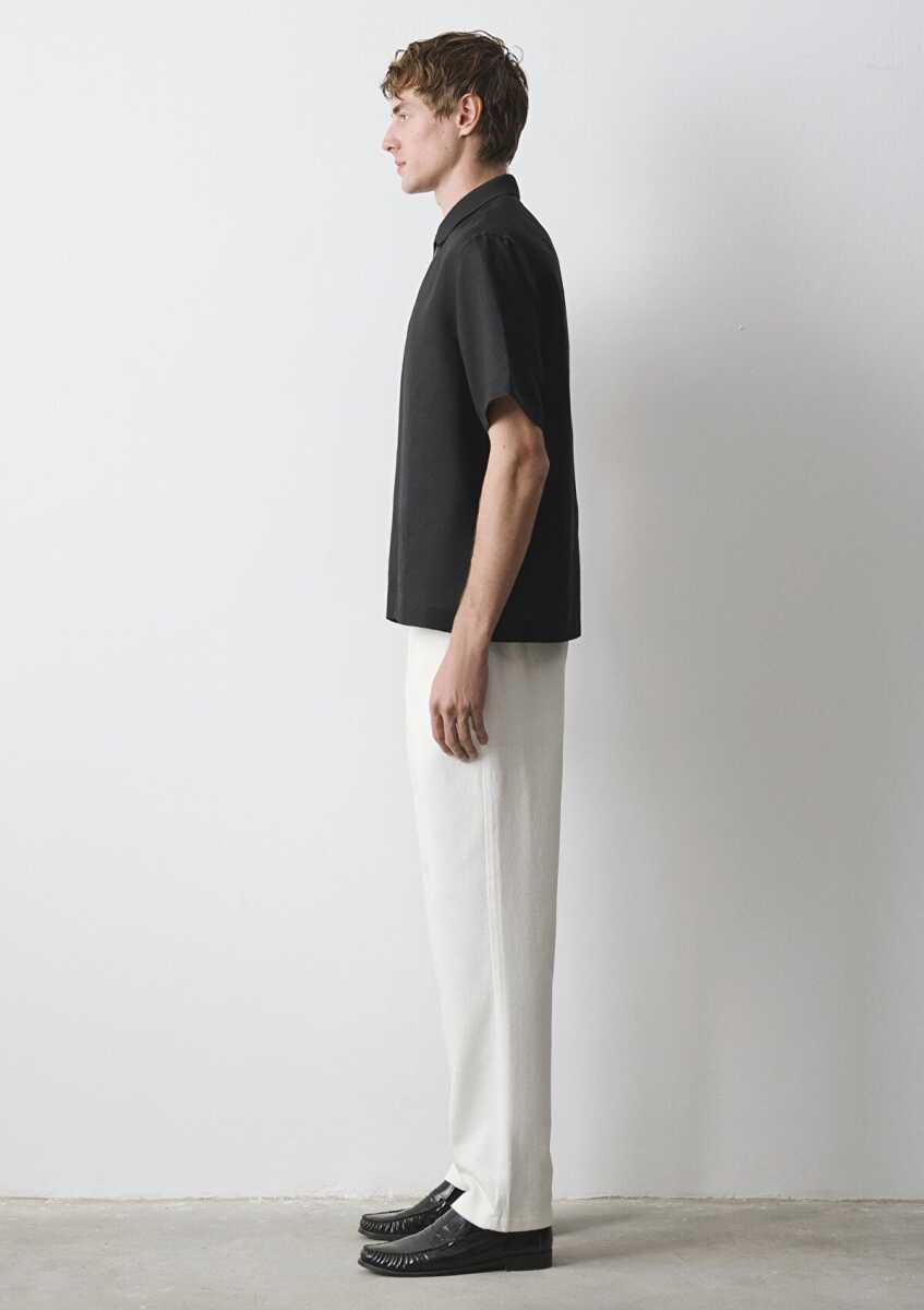 Mavi Black Siyah Loose Fit Erkek Keten Gömlek 0211964-900 - 5