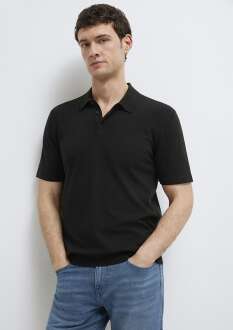 Mavi Black Siyah Triko Erkek  Polo Tişört 0710249-900 