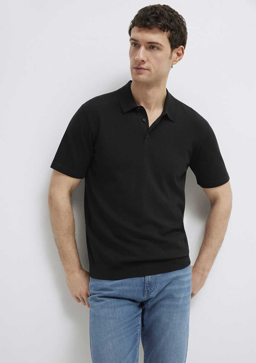 Mavi Black Siyah Triko Erkek  Polo Tişört 0710249-900 (1)