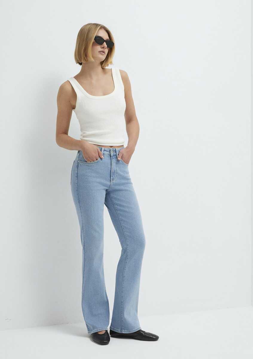 Mavi Bliss Premium Blue Açık Mavi Frare Kadın Jean Pantolon 101437-A3034 (1)