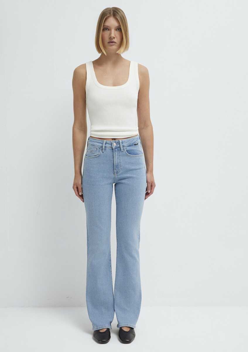 Mavi Bliss Premium Blue Açık Mavi Frare Kadın Jean Pantolon 101437-A3034 - 5