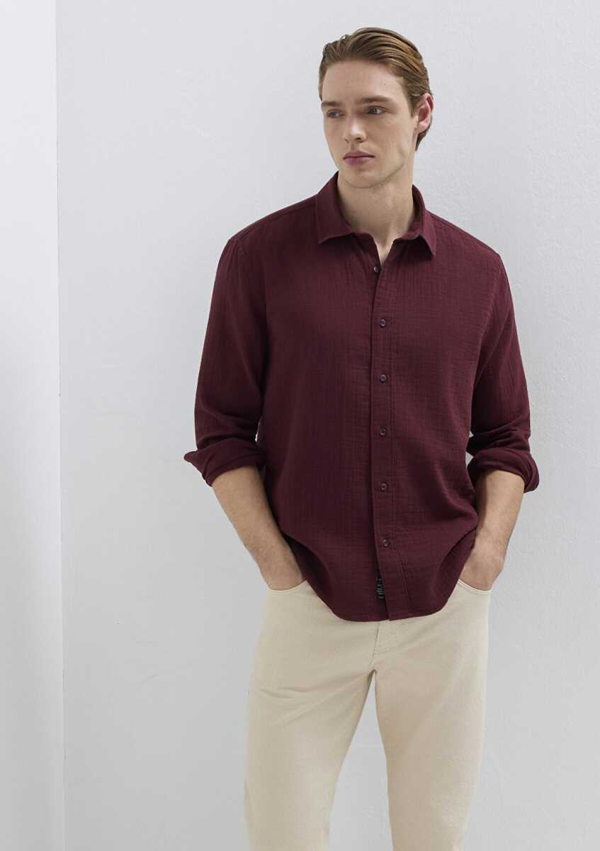 Mavi Bordo Regular Fit Erkek Gömlek 0211518-70426 - 2