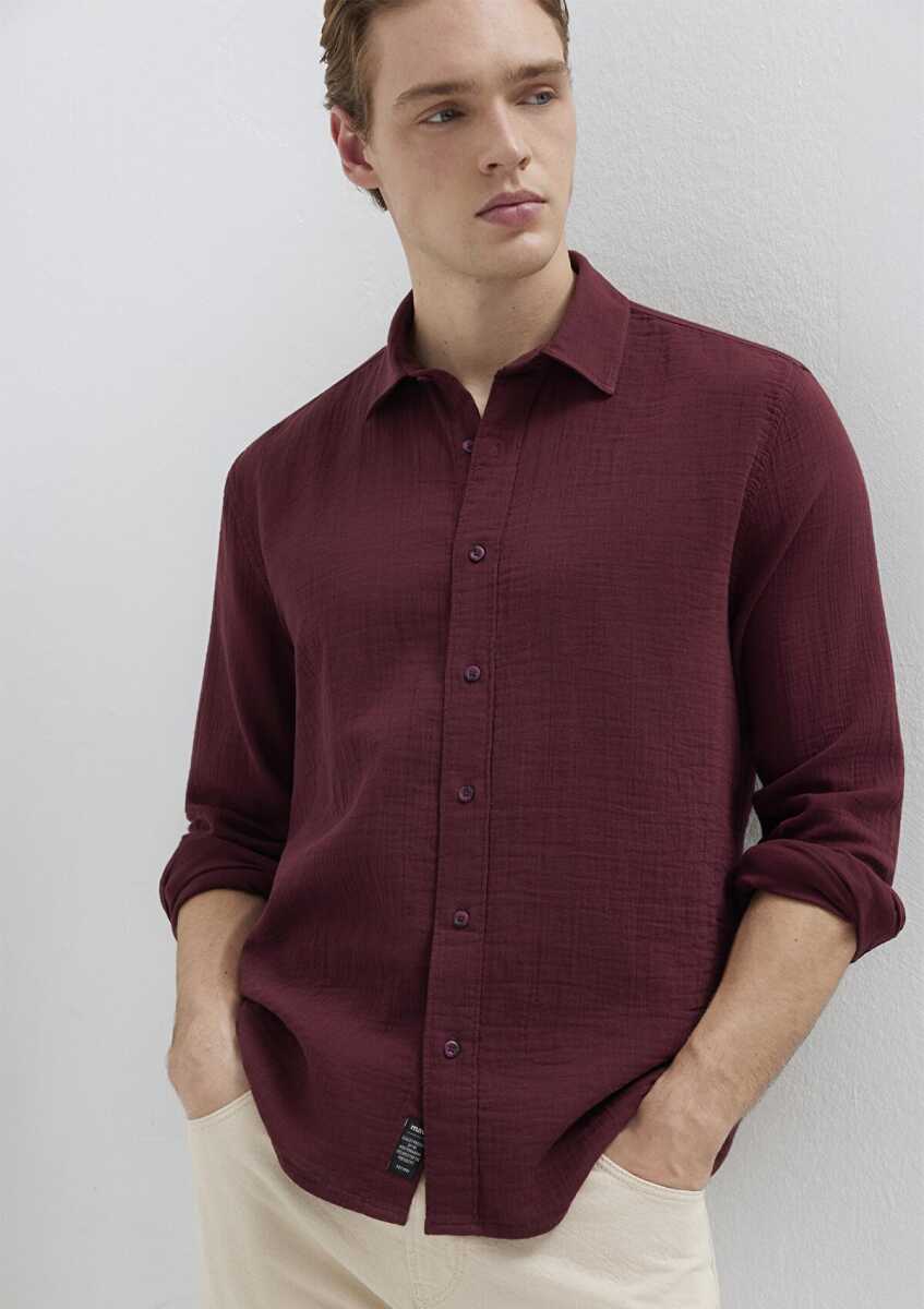Mavi Bordo Regular Fit Erkek Gömlek 0211518-70426 - 3