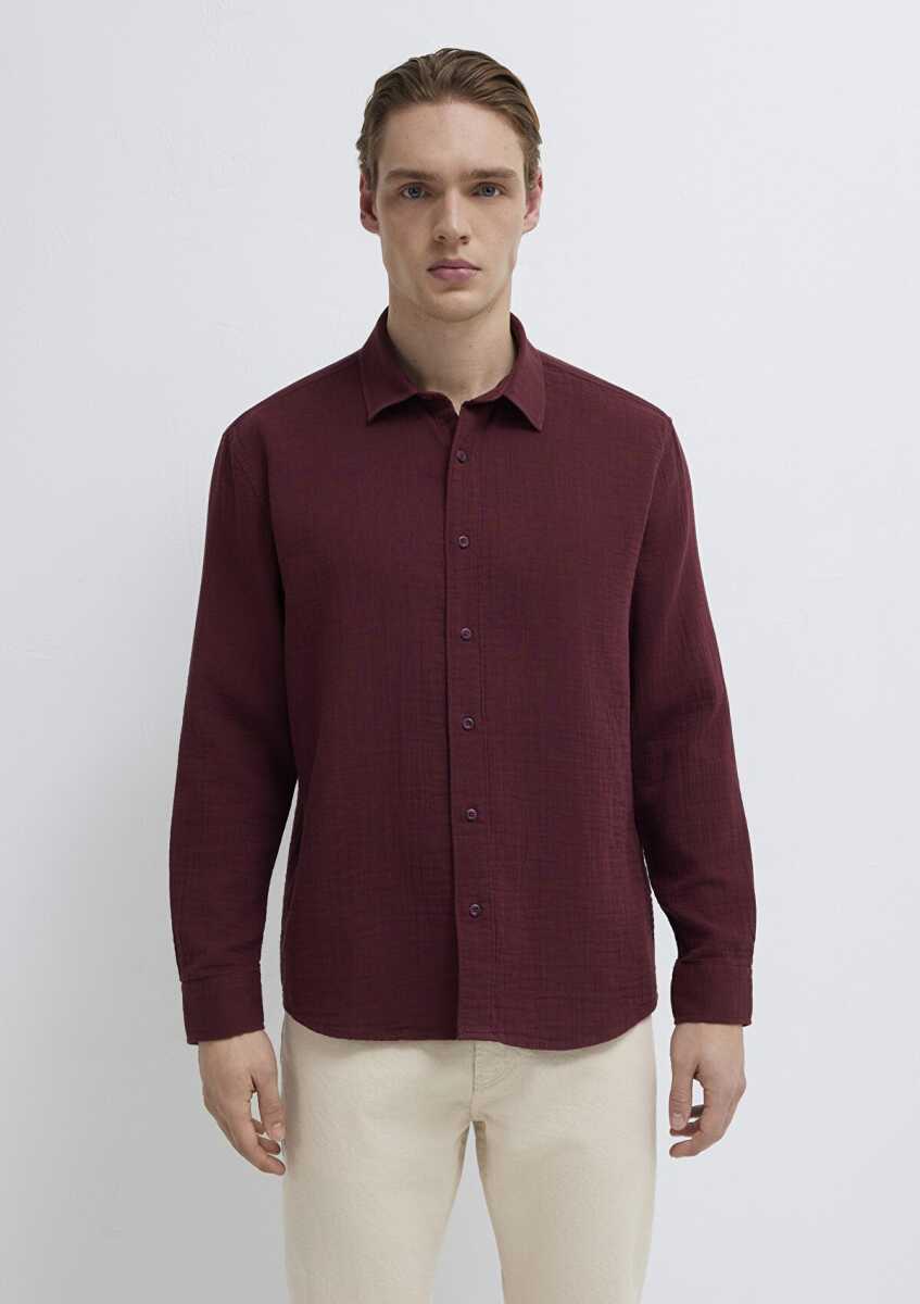 Mavi Bordo Regular Fit Erkek Gömlek 0211518-70426 - 4