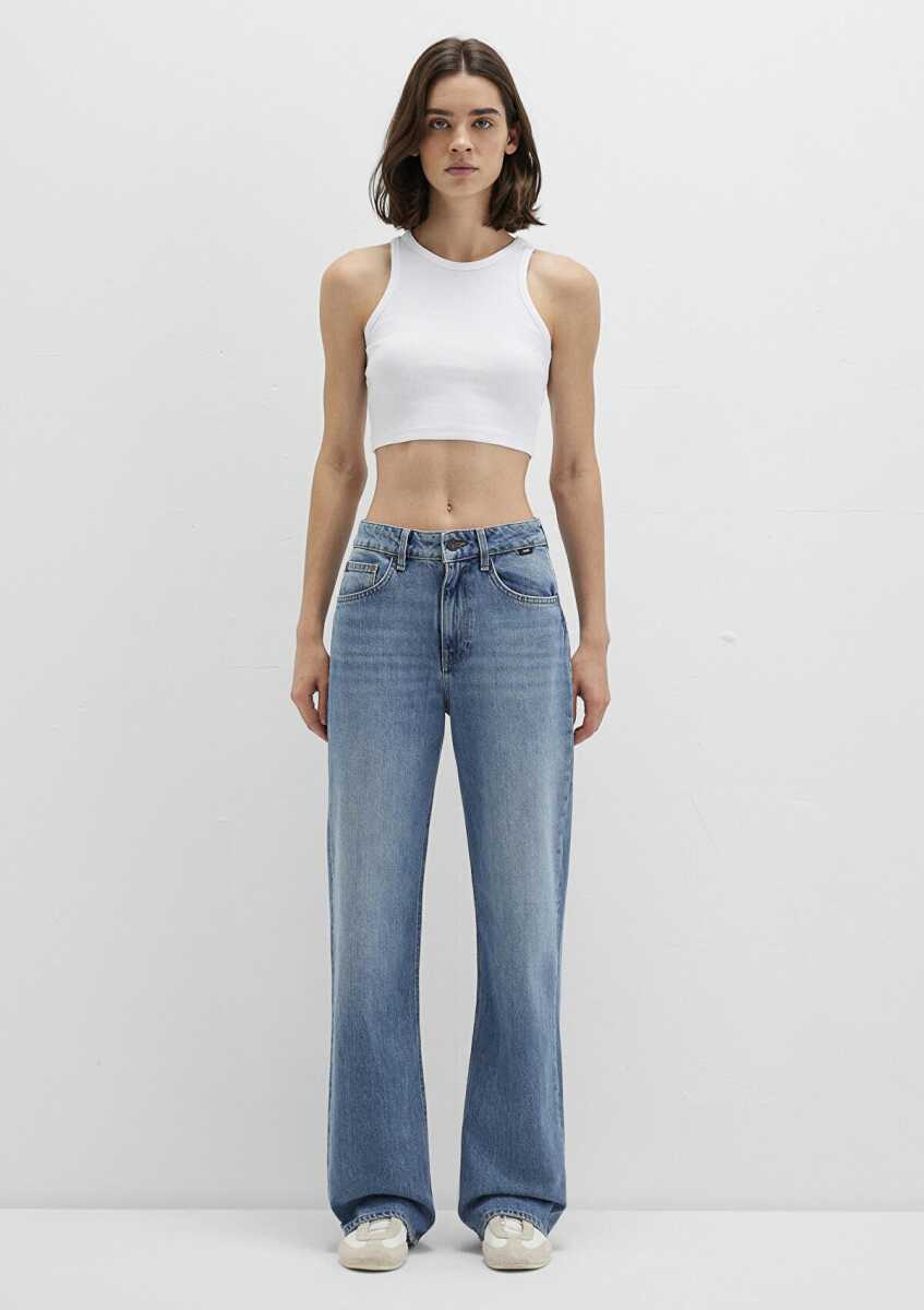Mavi Calıfornıa Mavi Wide Leg Kadın Jean Pantolon 1010125-90496 - 4