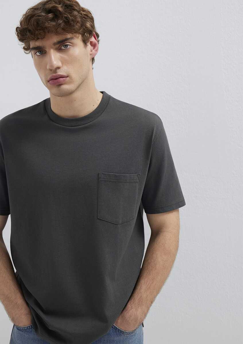Mavi Cep Detaylı Basic Loose Fit Erkek Tişört066248-71553