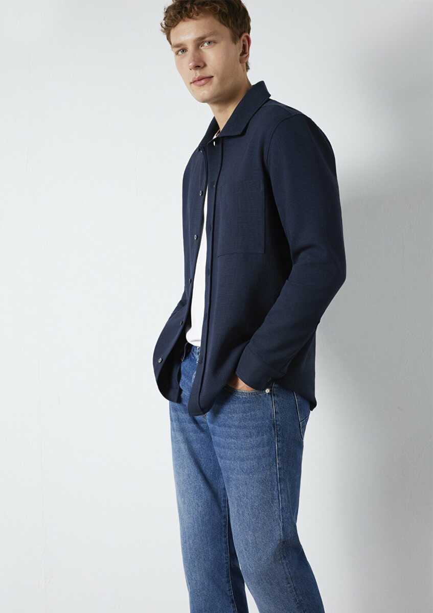 Mavi Cepli Lacivert Regular Fit Gömlek 0211874-70490 - Mavi (1)