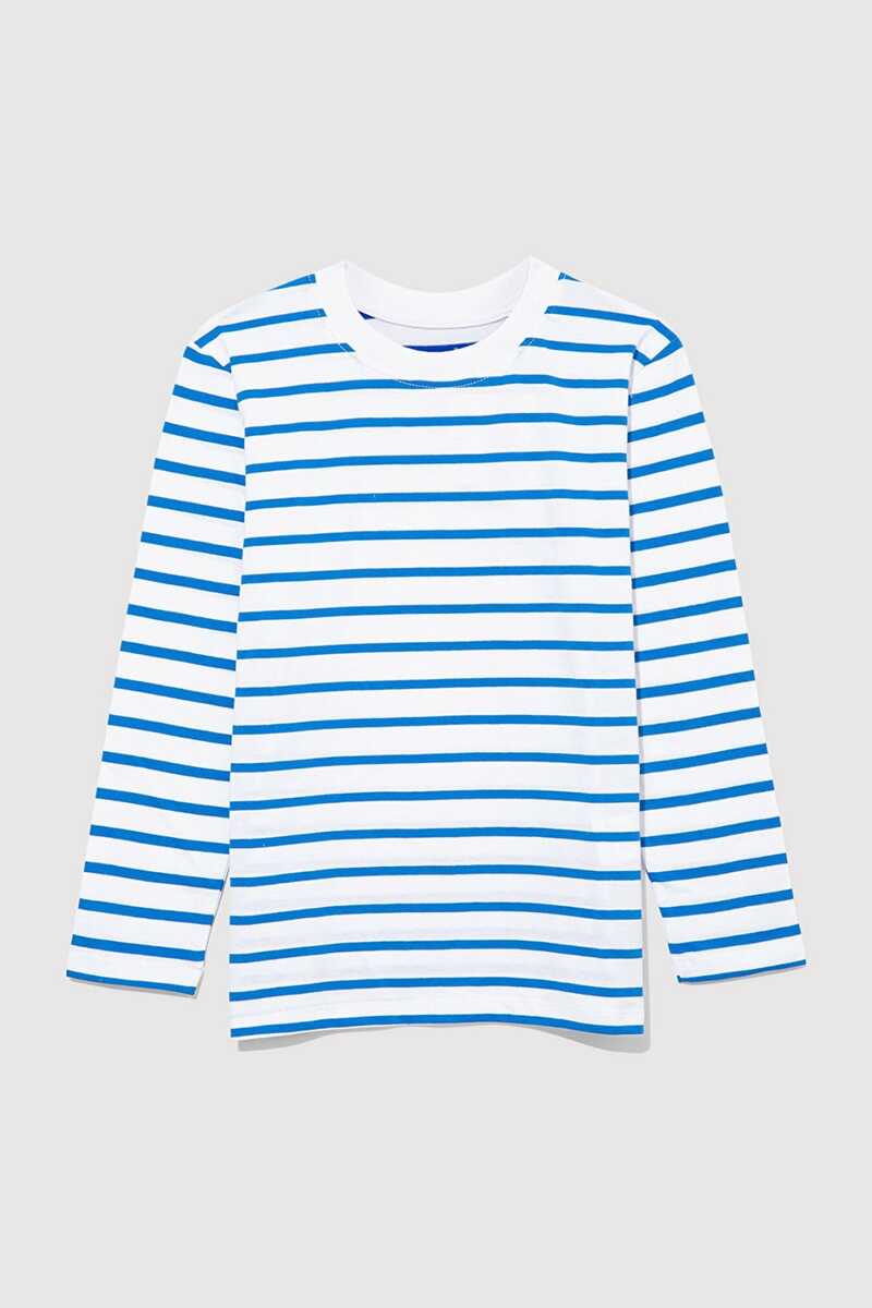 Mavi Çizgili Çocuk Sweat 6610211-83142 - Mavi
