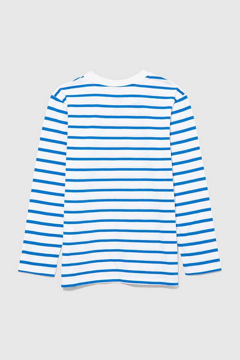 Mavi Çizgili Çocuk Sweat 6610211-83142 - Mavi (1)