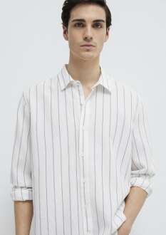 Mavi Çizgili Erkek Gömlek 0211384-86702 