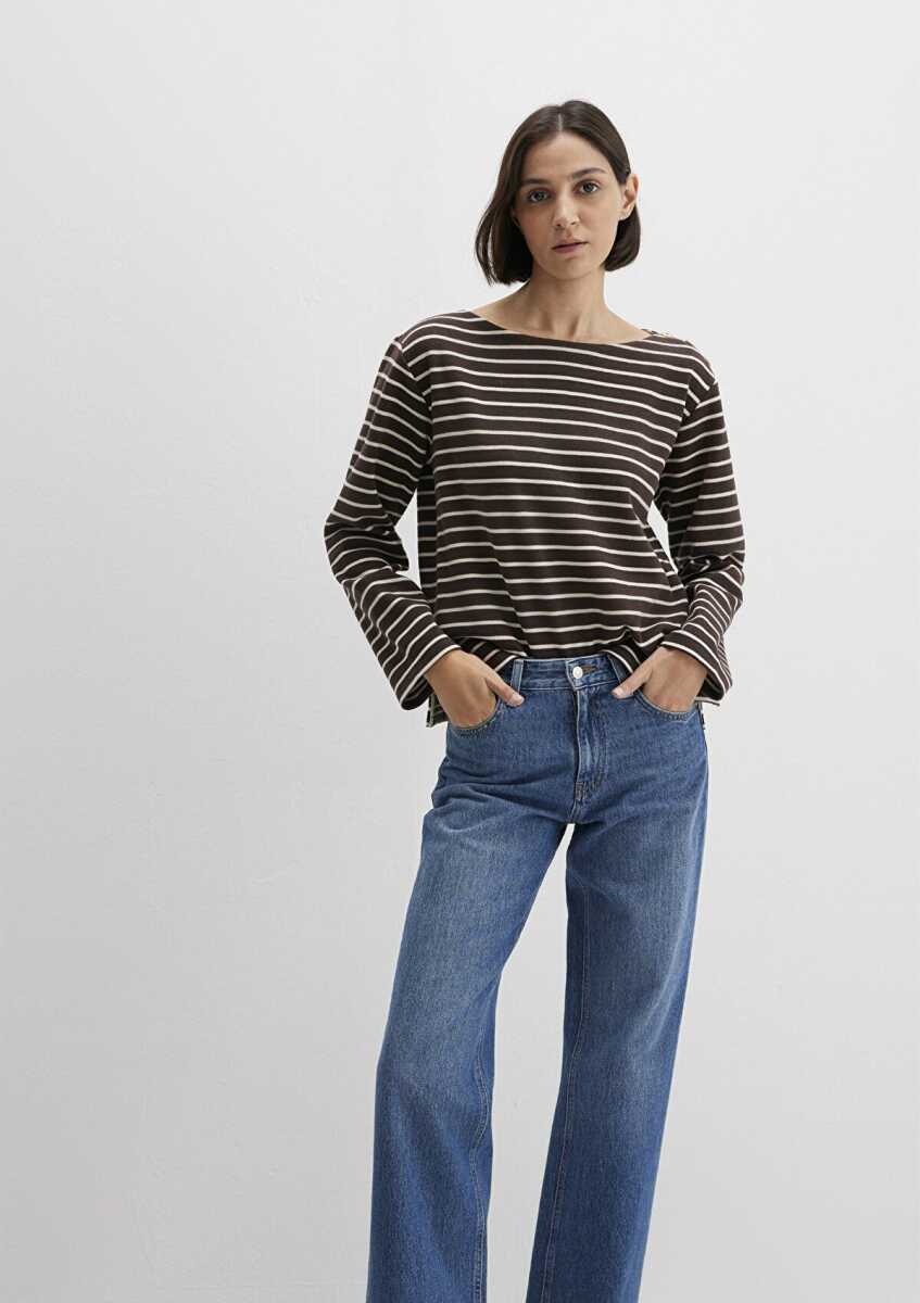 Mavi Çizgili Kahverengi Kadın Sweat 1613597-91190 - 3