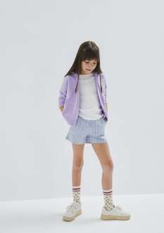 Mavi Çizgili Mavi Loose Fit Çocuk Şort 7410019-89860